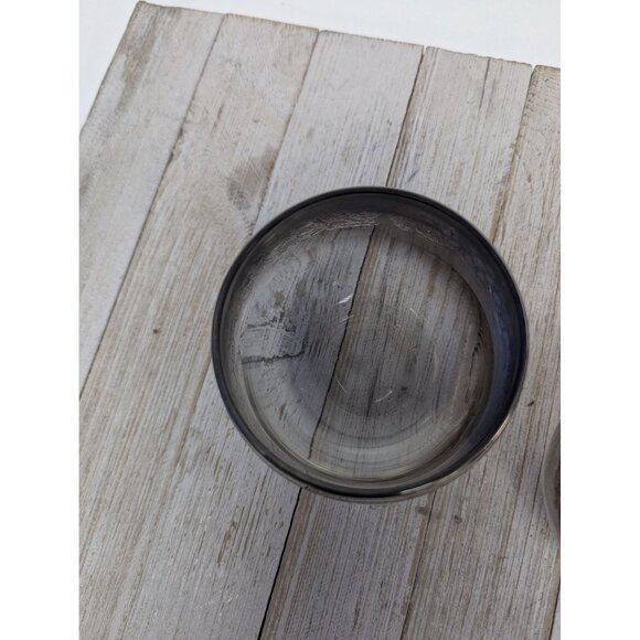 Dorothy Thorpe Roly Poly Glasses Silver Fade Grape Design Vintage Set 2 Ombre - Picture 5 of 6